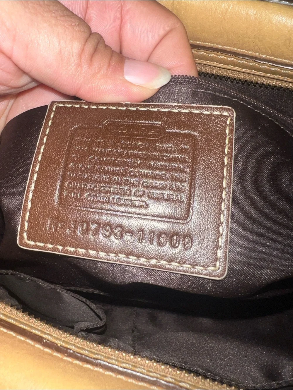 Vintage Coach Hampton signature stripe satchel No11609